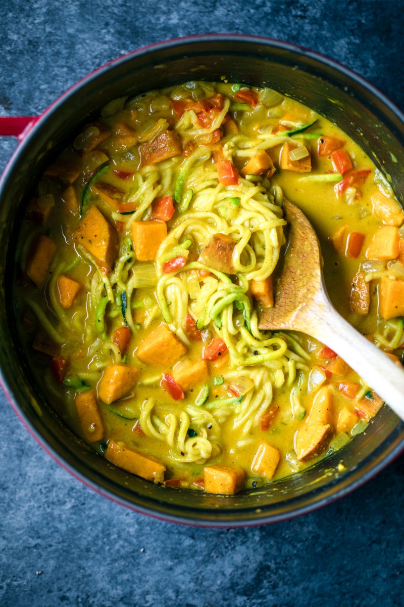 Sweet Potato Zoodle Bowls by Ambitious Kitchen