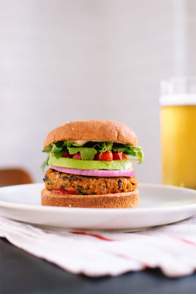Sweet Potato Black Bean Veggie Burgers from Cookie and Kate