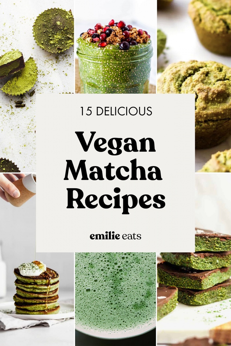 Get your green in with some of my favorite vegan matcha recipes! From lattes to puddings to energy bites and more, these vibrant recipes are full of green tea flavor and nutritious ingredients. Vegan with many gluten-free options!