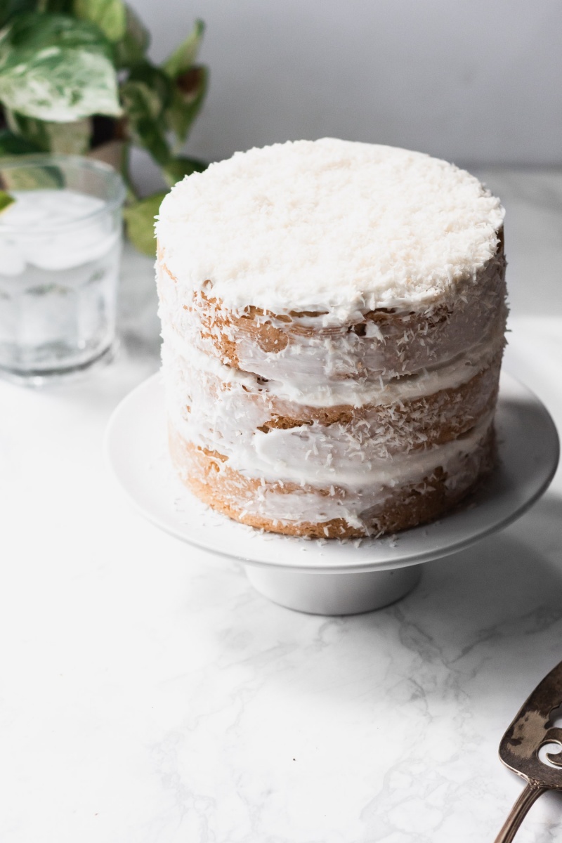 frosted coconut cake