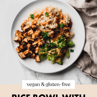 Rice Bowl with Spicy Peanut Sauce (vegan & gluten-free) – Emilie Eats