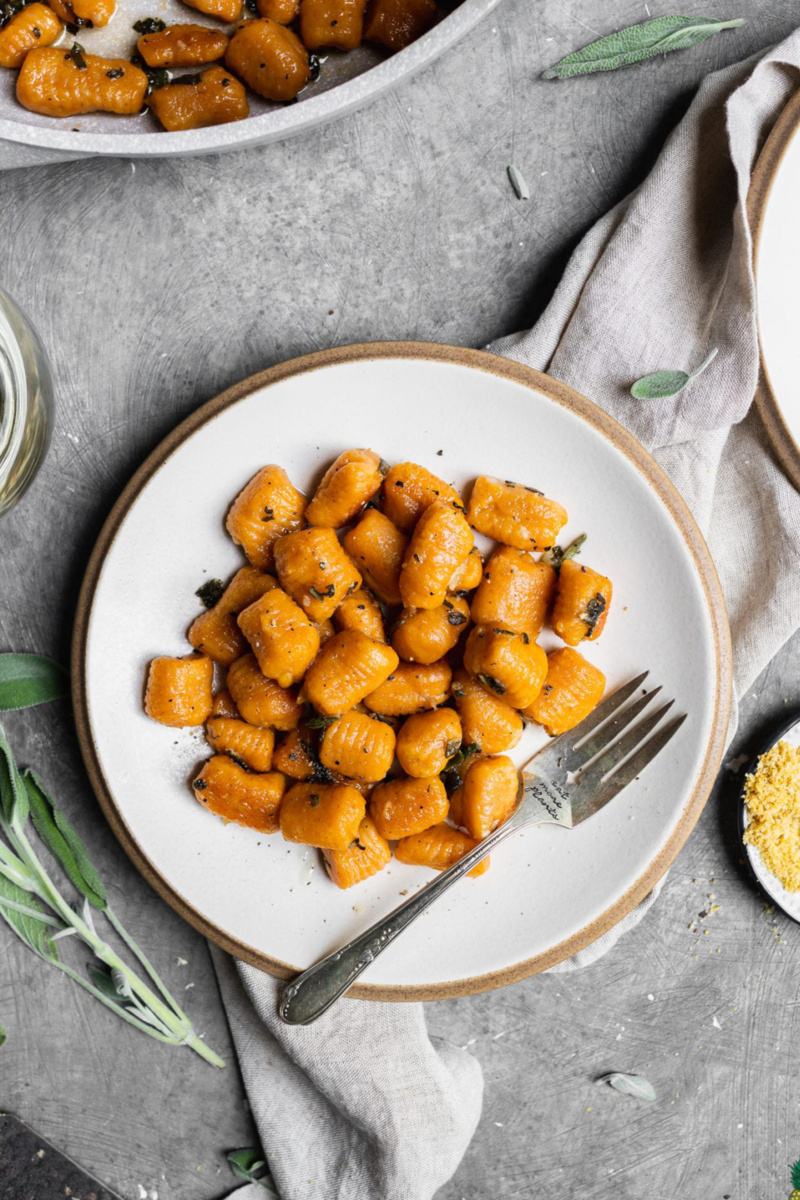 a plate of pumpkin gnocchi