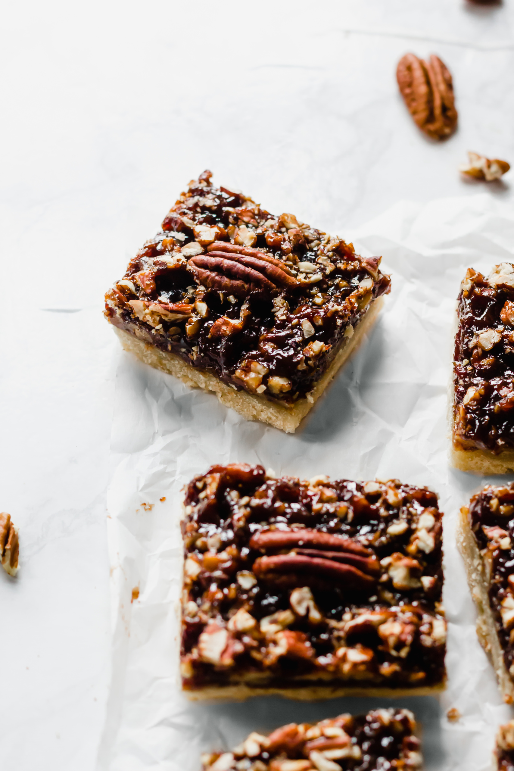 a batch of pecan pie bars