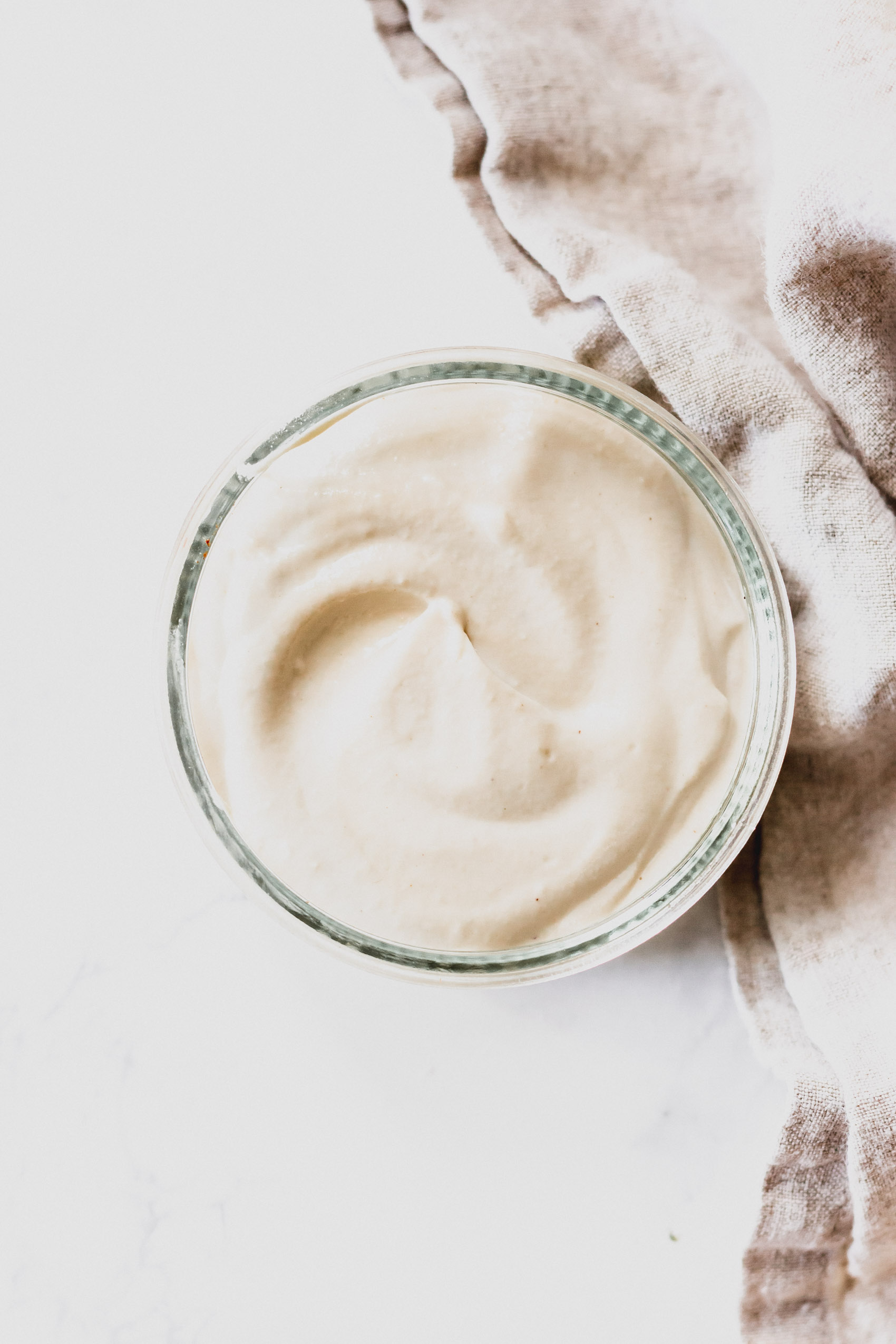 a bowl of vegan cashew sour cream