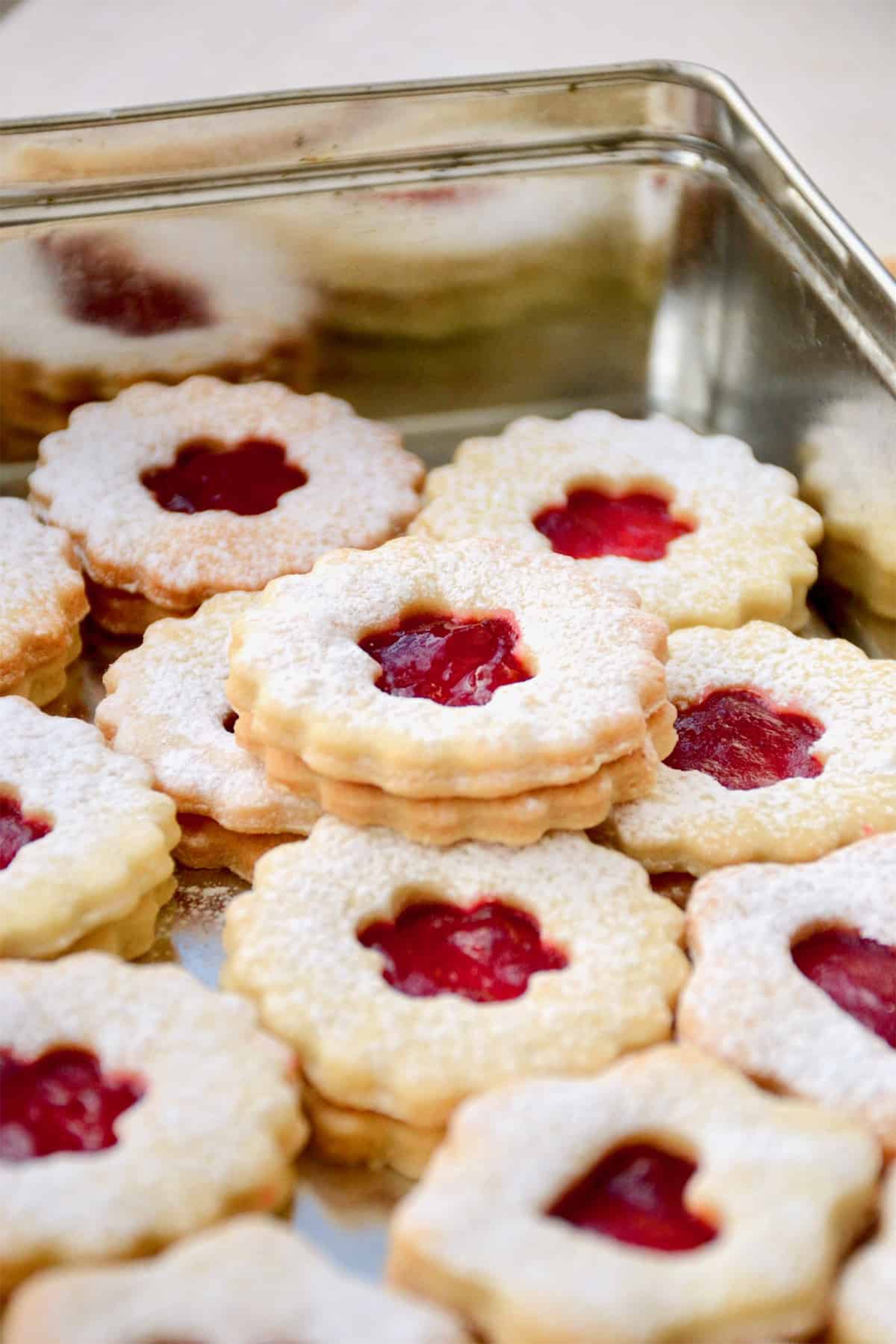 vegan linzer cookies